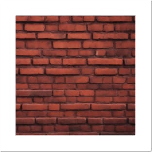 Red bricks wall pattern Posters and Art